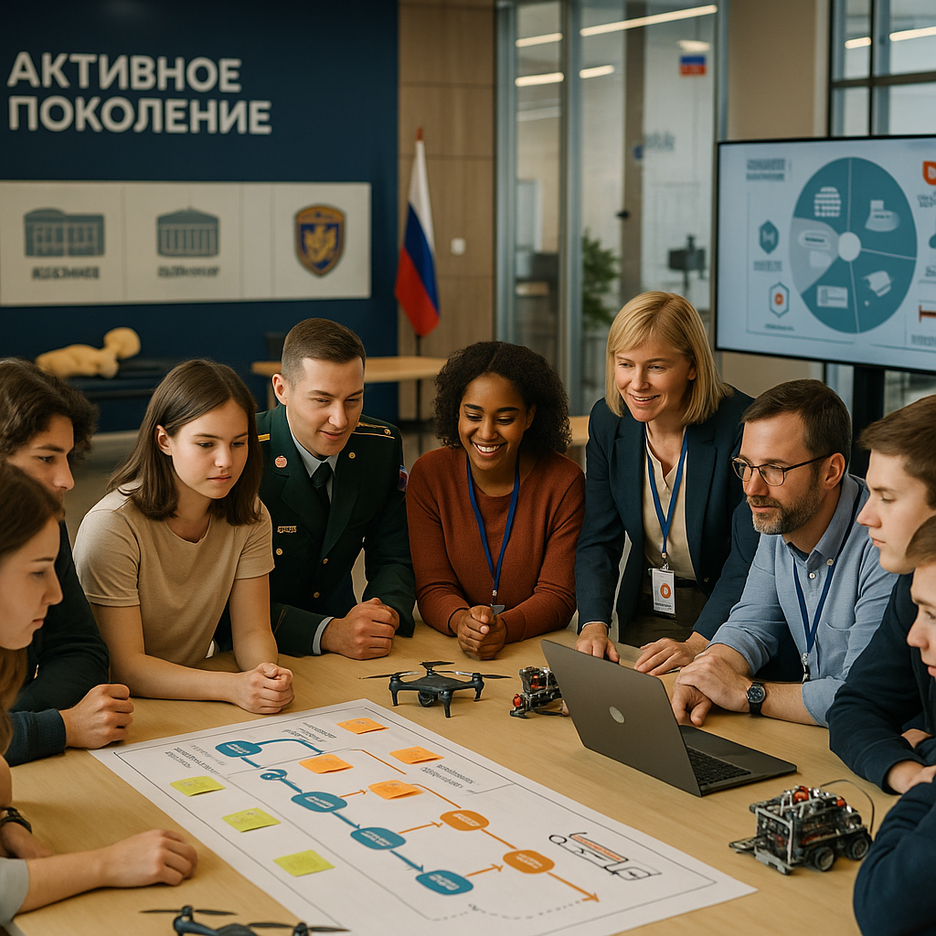 Photographic image of an open lobby showcase day at a polytechnic university, where three